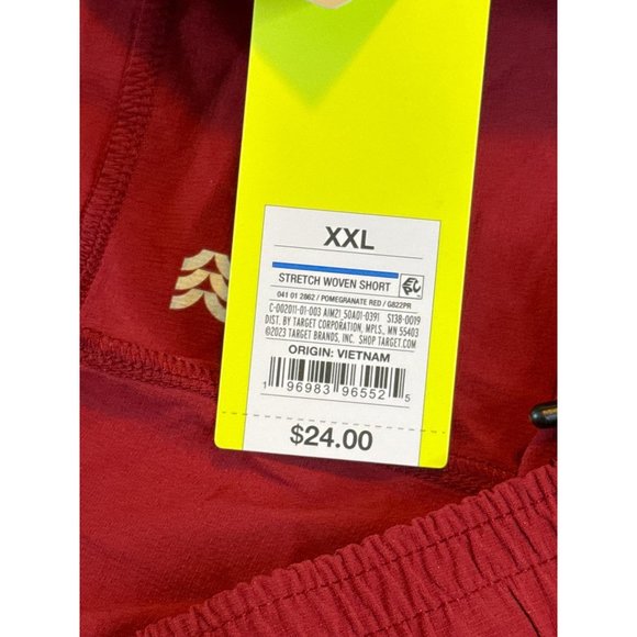 All in Motion Men's Stretch Woven Shorts 7", Red, Size XXL, NWT - Picture 4 of 5